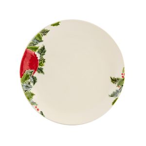 Prato Raso 27,5cm Bolas Natal Bordallo Pinheiro