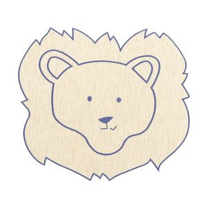 Jogo Americano Leão Pvc Off Borda Azul Bic