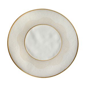 Jogo Americano  Treasures Branco com Bordado Dourado